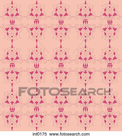 Stock Illustration - Pink decorative background. Fotosearch