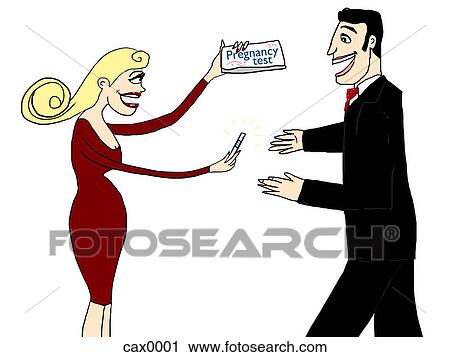 Clip Art - Positive pregnancy test. Fotosearch