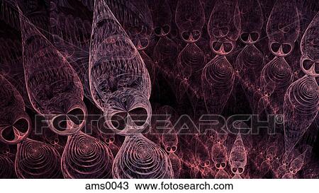 Drawing - Purple abstract digital illustration. Fotosearch