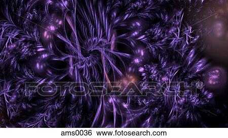 Stock Illustration - Purple abstract digital illustration. Fotosearch