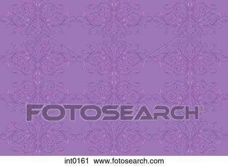 Purple decorative swirly pattern View Large Illustration Clip Art - Purple decorative swirly pattern. Fotosearch