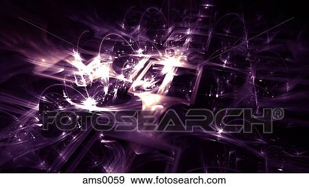 Stock Illustration - Purple digital background. Fotosearch