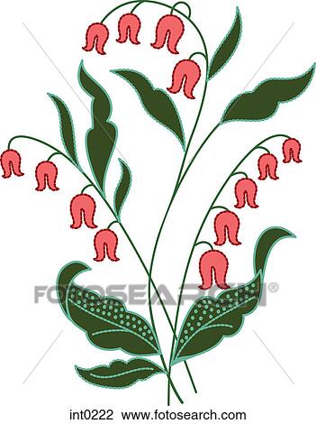Drawing - Red flowers. Fotosearch