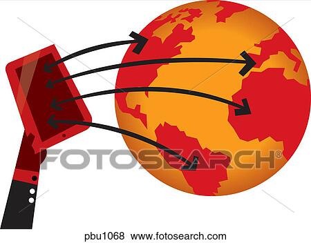 Sending information remotely View Large Illustration Stock Illustration - Sending information remotely. Fotosearch