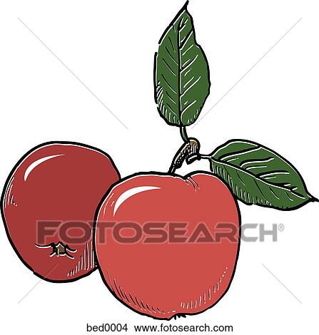 Two apples View Large Illustration Stock Illustration - Two apples. Fotosearch