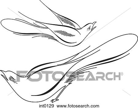 two birds View Large Illustration Stock Illustration - two birds. Fotosearch