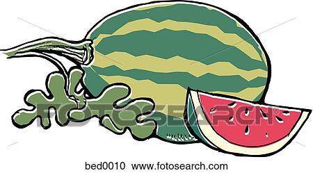 Watermelon View Large Illustration Clipart - Watermelon. Fotosearch