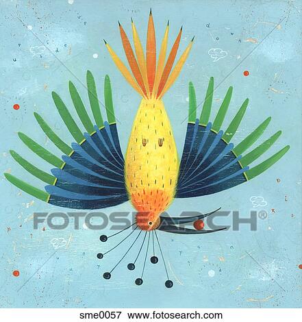 A bird with a berry in its beak View Large Illustration Stock Illustration - A bird with a berry in its beak. Fotosearch