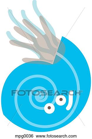 Stock Illustration - A blue snail. Fotosearch
