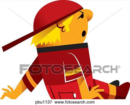 A boy sitting and leaning back View Large Illustration Stock Illustration - A boy sitting and leaning back. Fotosearch