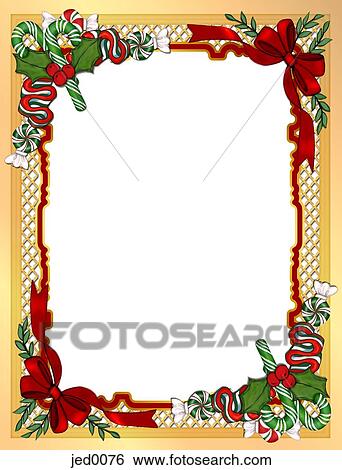 Stock Illustration - A Christmas themed border. Fotosearch