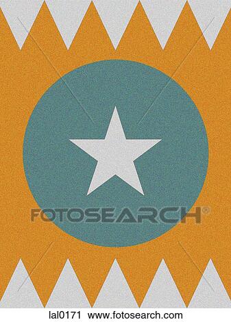 A design of a star on a zig zag background View Large Illustration Clip Art - A design of a star on a zig zag background. Fotosearch