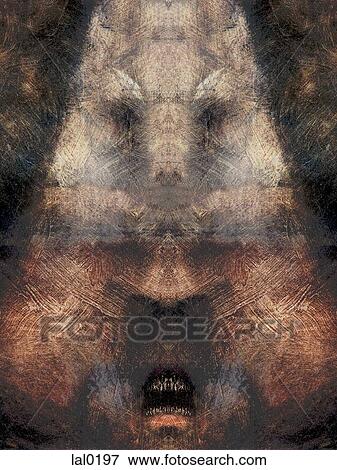 Stock Illustration - A distorted long face. Fotosearch