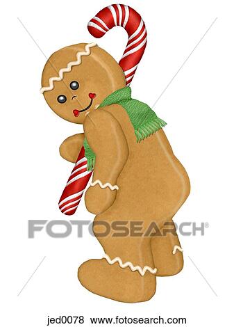 A gingerbread man's backside View Large Illustration Stock Illustration - A gingerbread man's backside. Fotosearch
