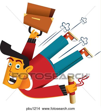 A graduate with a diploma in one hand and a briefcase in another View Large Illustration Stock Illustration - A graduate with a diploma in one hand and a briefcase in another. Fotosearch