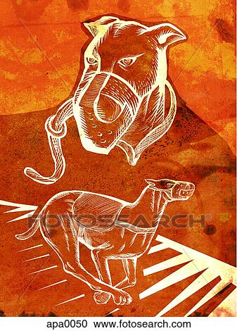 Clipart - A greyhound dog racing. Fotosearch