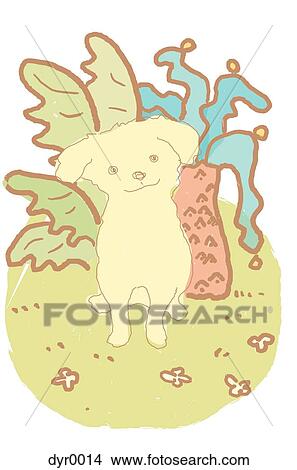 A happy dog against white background View Large Illustration Stock Illustration - A happy dog against white background. Fotosearch