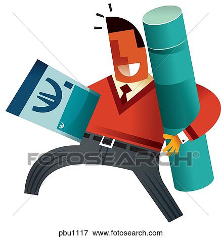 A man carrying a big euro View Large Illustration Stock Illustration - A man carrying a big euro. Fotosearch