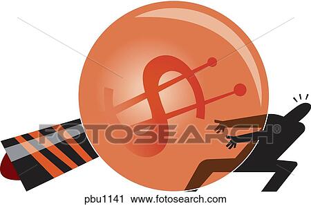 A man pulling a light bulb with a dollar sign in it View Large Illustration Clip Art - A man pulling a light bulb with a dollar sign in it. Fotosearch