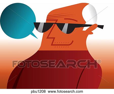 A man with a speech bubble View Large Illustration Stock Illustration - A man with a speech bubble. Fotosearch
