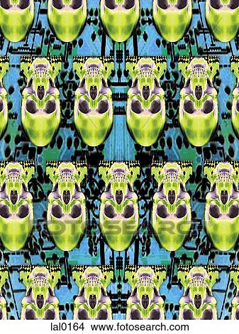 A repetitive background of skulls View Large Illustration Stock Illustration - A repetitive background of skulls. Fotosearch