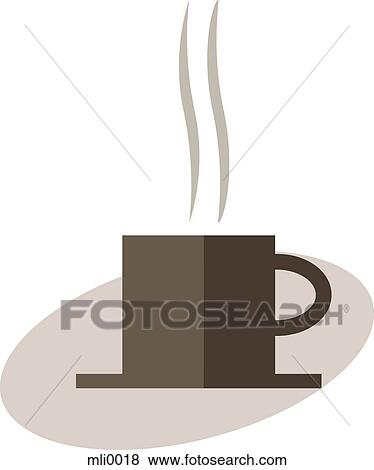 A steaming hot beverage View Large Illustration Stock Illustration - A steaming hot beverage. Fotosearch