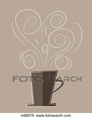 A steaming hot beverage View Large Illustration Stock Illustration - A steaming hot beverage. Fotosearch