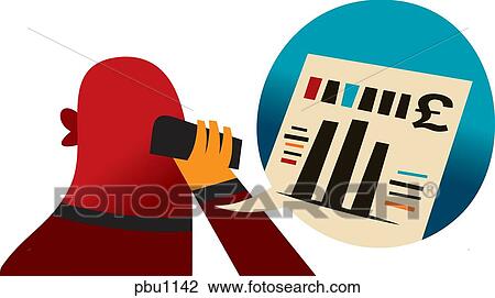 A stock trader on the phone View Large Illustration Drawing - A stock trader on the phone. Fotosearch