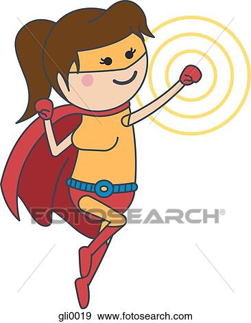 Stock Illustration - A superhero against white background. Fotosearch