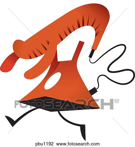 A walking telephone View Large Illustration Drawing - A walking telephone. Fotosearch