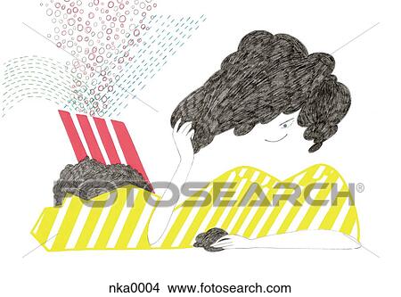 Stock Illustration - A woman pulling her hair out. Fotosearch