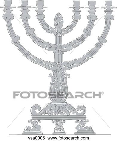 Stock Illustration - An menorah. Fotosearch