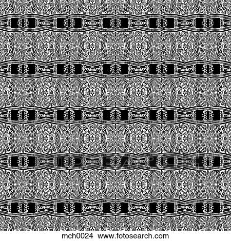 Stock Illustration - Black and white seamless pattern. Fotosearch