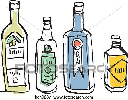 Bottle of oil and vinegar View Large Illustration Stock Illustration - Bottle of oil and vinegar. Fotosearch