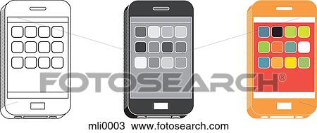 Drawing - Cell phones. Fotosearch