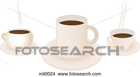 Cups of coffee View Large Illustration Stock Illustration - Cups of coffee. Fotosearch