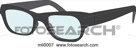 Glasses View Large Illustration Stock Illustration - Glasses. Fotosearch