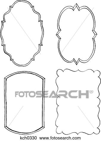 Hand drawn decorative border against white background View Large Illustration Clipart - Hand drawn decorative border against white background. Fotosearch