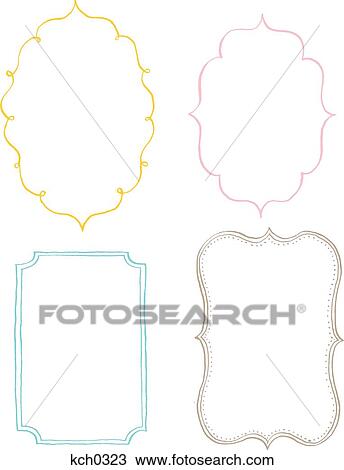Hand drawn decorative border against white background View Large Illustration Drawing - Hand drawn decorative border against white background. Fotosearch