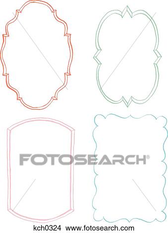 Hand drawn decorative border against white background View Large Illustration Stock Illustration - Hand drawn decorative border against white background. Fotosearch