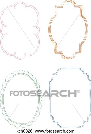 Hand drawn decorative border against white background View Large Illustration Stock Illustration - Hand drawn decorative border against white background. Fotosearch