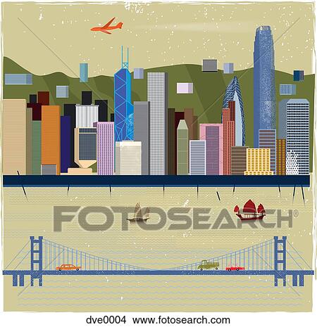 Stock Illustration - Hong Kong, China, Asia. Fotosearch