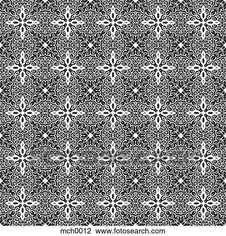 Drawing - Intricate black and white seamless pattern. Fotosearch