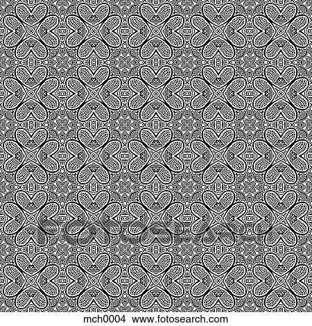 Stock Illustration - Intricate black and white seamless pattern. Fotosearch