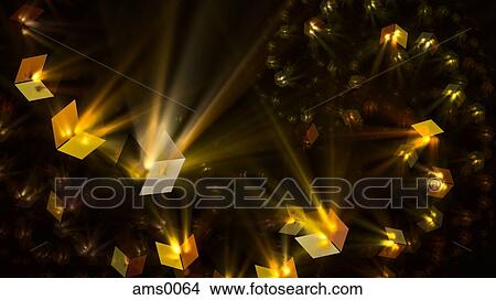 Stock Illustration - Light emanating from boxes. Fotosearch