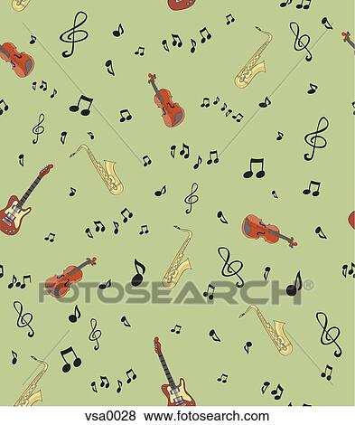 music pattern View Large Illustration Stock Illustration - music pattern. Fotosearch