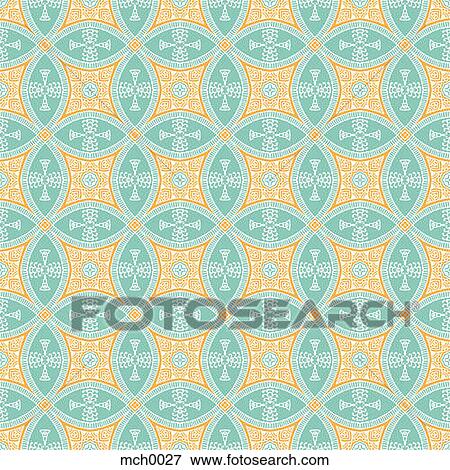 Orange and blue seamless pattern View Large Illustration Stock Illustration - Orange and blue seamless pattern. Fotosearch