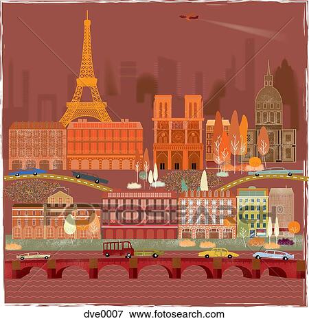 Stock Illustration - Paris, France, Europe. Fotosearch