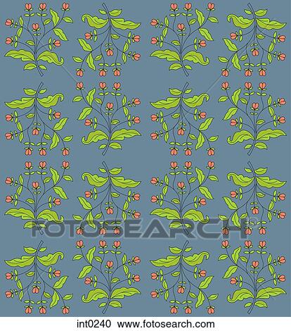 patterns of flowers and vines View Large Illustration Clipart - patterns of flowers and vines. Fotosearch