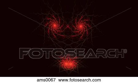 Stock Illustration - Red digital background. Fotosearch